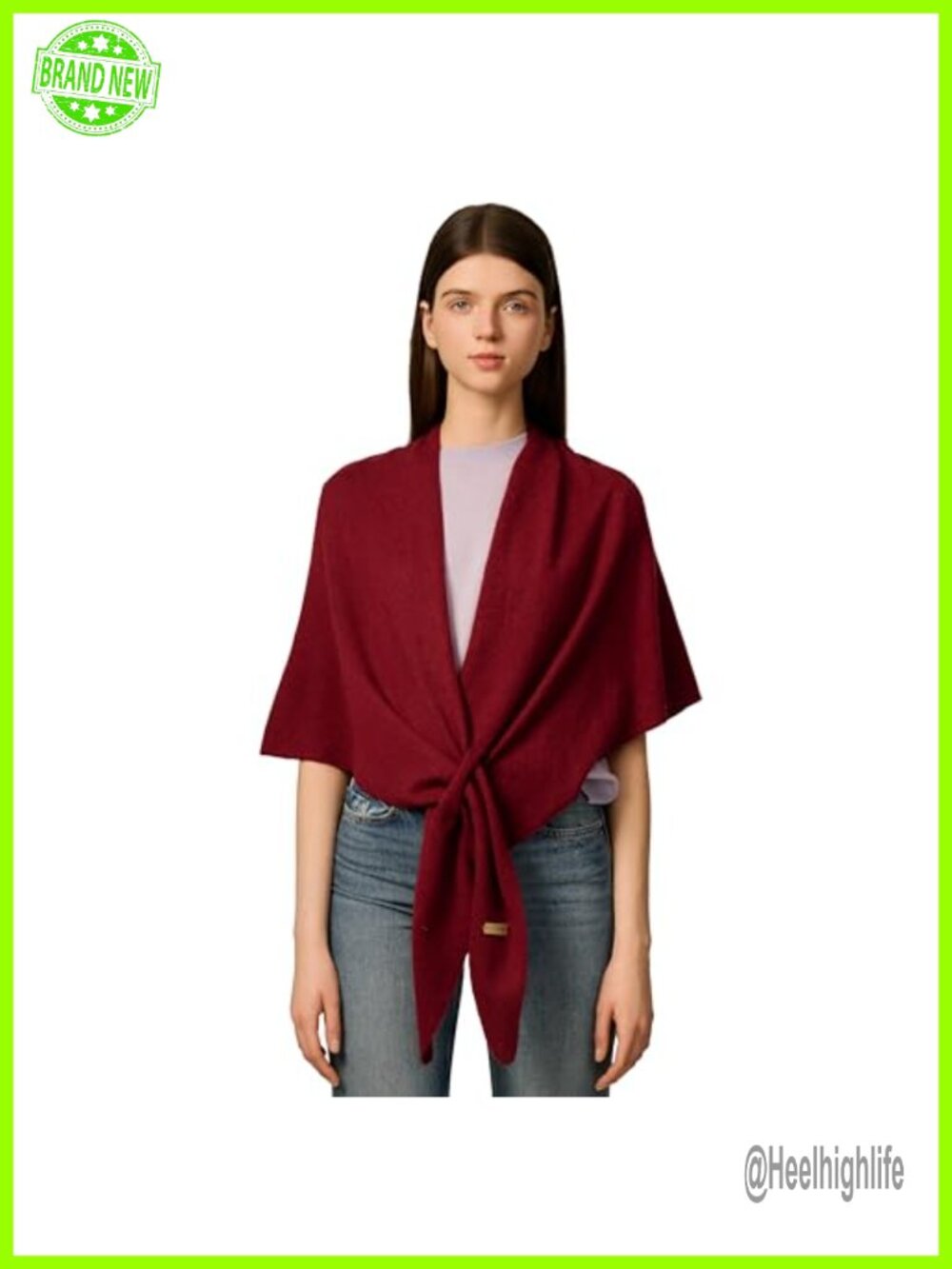 Cashmere Wool Blend Shawl Wrap Triangle Scarf Oversized Pashmina